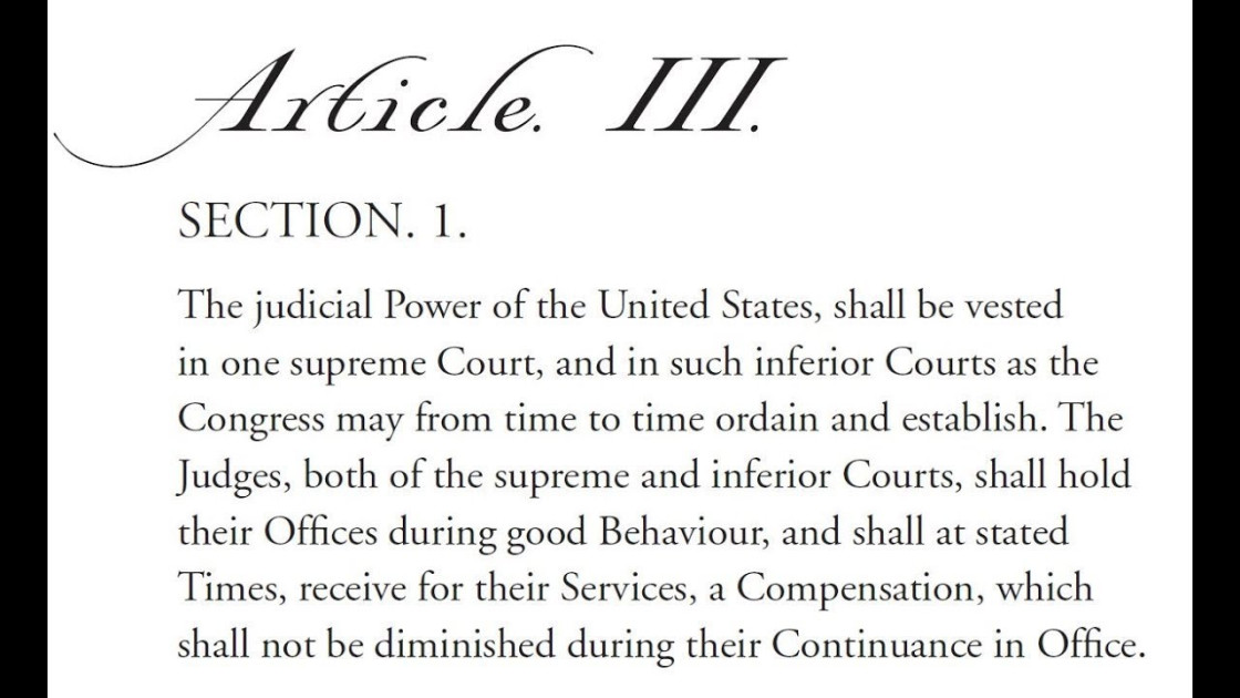 The U.S. Constitution, Article III text