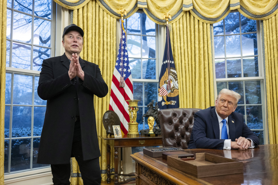Elon Musk and President Donald Trump in the Oval Office