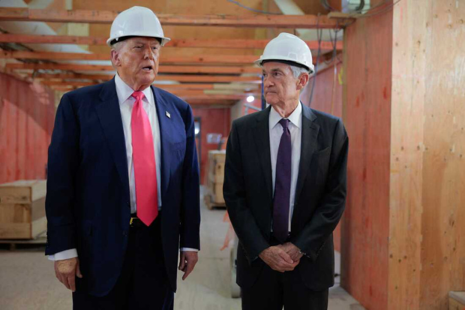 Trump and Powell Federal Reserve meeting