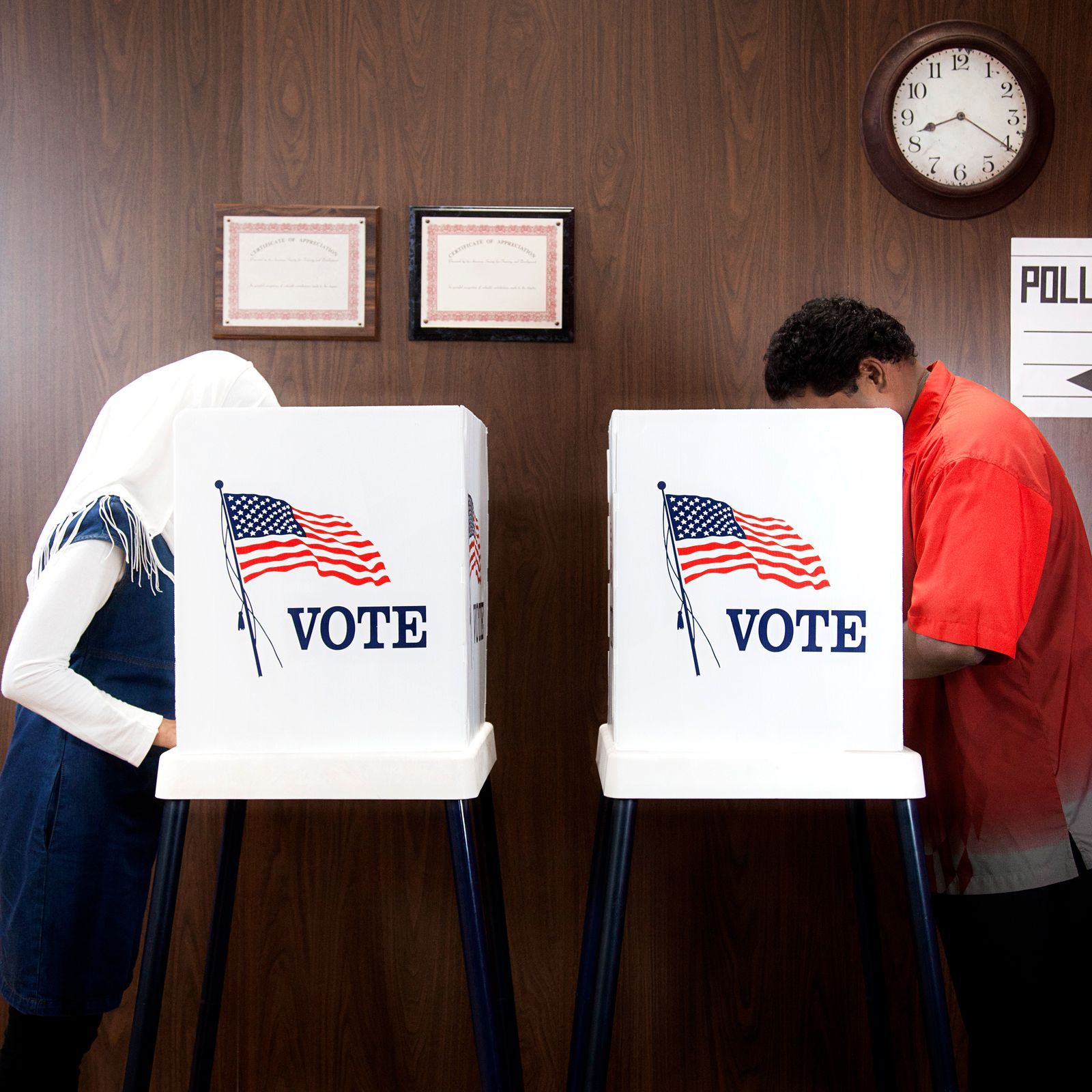 american election ballot booth